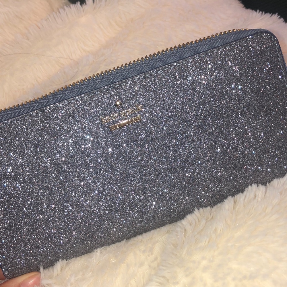 Kate spade blue glitter wallet